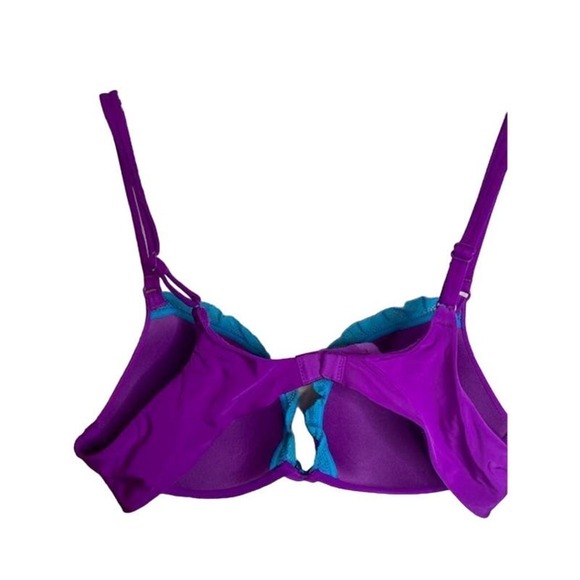 Victoria's Secret 34B Push-Up Bra Purple/Aqua - Picture 2 of 3